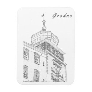 Grodno Belarus Architektur Burg Stadtansicht Magnet