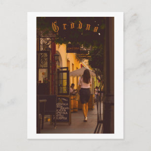 Grodno Belarus Architektur Stadt Aussicht Menschen Postkarte