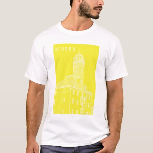Grodno Belarus Architektur Stadt Aussicht Wassertu T-Shirt (Vorderseite)
