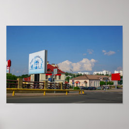 Grodno Belarus Architektur Stadt Stadtbild Straße Poster