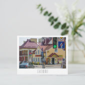 Grodno Belarus City Architecture Street View Postkarte (Stehend Vorderseite)