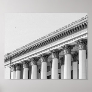 Grodno Weißrussland Sowjetarchitektur Minimalismus Poster