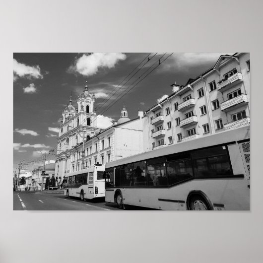 Grodno Weißrussland Stadtbild Stadt Aussicht Poster (Vorne)