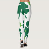 Groen klavertje vier blaadjes. St. Patrick's Day Leggings (Rückseite)