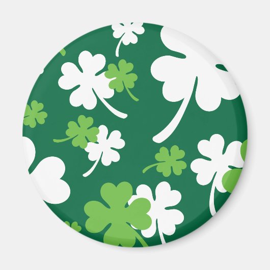 Groen klavertje vier blaadjes. St. Patrick's Day Magnet (Vorne)