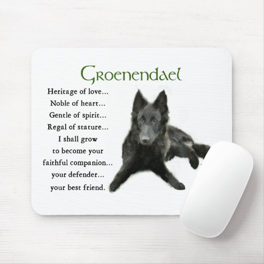 Groenendael Belgisches Schaffenhund Mousepad (Mit Mouse)