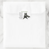 Groenendael Belgisches Schaffenhund Runder Aufkleber (Tasche)
