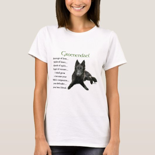 Groenendael Belgisches Schaffenhund T-Shirt (Vorderseite)