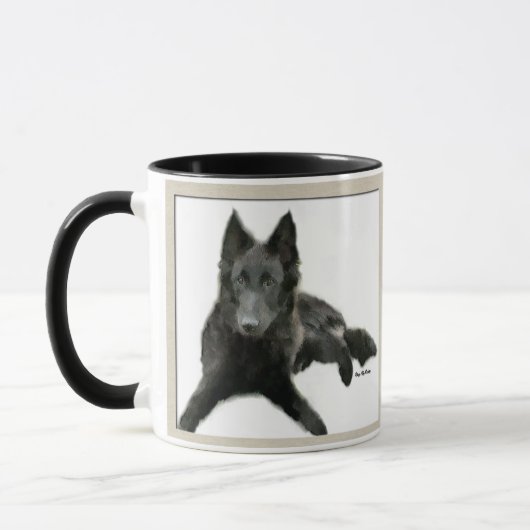 Groenendael Belgisches Schaffenhund Tasse (Links)