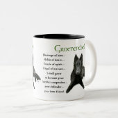 Groenendael Belgisches Schaffenhund Zweifarbige Tasse (VorderseiteRechts)