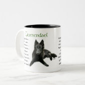 Groenendael Belgisches Schaffenhund Zweifarbige Tasse (Vorderseite Links)