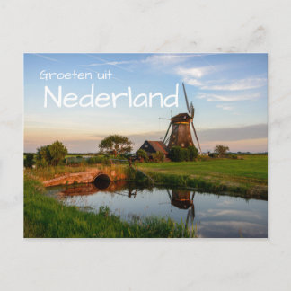 Groeten uit Nederland Windmühle Postkarte