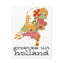 Groetjes Uit Holland Province Map Patchwork Style