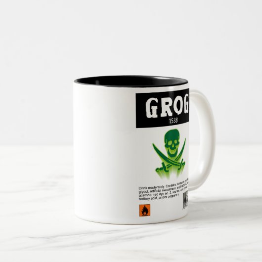 Grog-Tassengeschenk Zweifarbige Tasse (VorderseiteRechts)