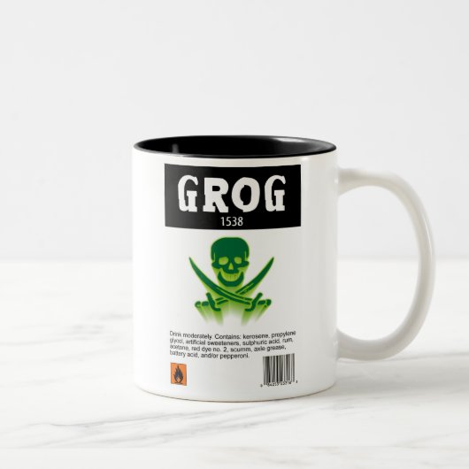 Grog-Tassengeschenk Zweifarbige Tasse (Rechts)