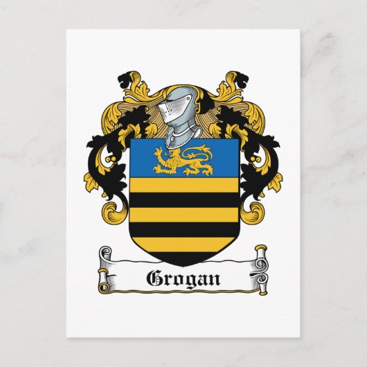 Grogan Familienwappen Postkarte (Vorderseite)
