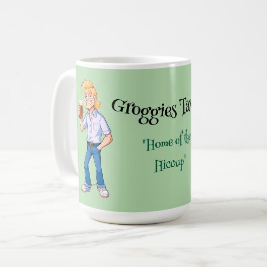 Groggies Tavern Kaffeetasse (Vorderseite Links)