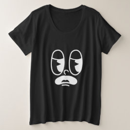 Groggy Glitch Face Große Größe T-Shirt