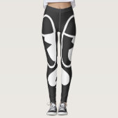 Groggy Glitch Face Leggings (Vorderseite)