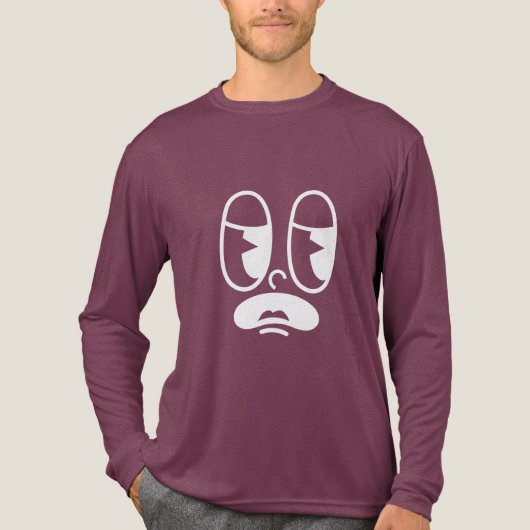 Groggy Glitch Face Tri-Blend Shirt (Vorderseite)