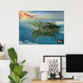 Groggy Island Poster (Heimbüro)