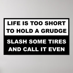 Groll hegen Lustiges Poster Schild