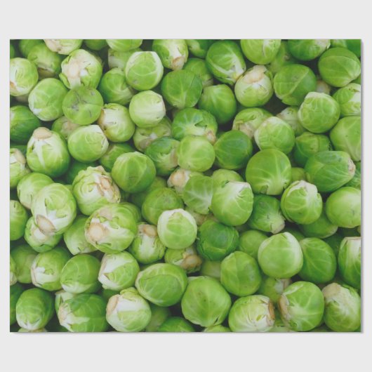 Grön Bryssel Kål Geschenkpapier (Flach)