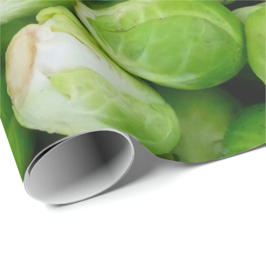 Grön Bryssel Kål Geschenkpapier (Rolleneckpunkt)