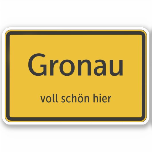 Gronau Aufkleber Sticker Autoaufkleber (Vorderseite)