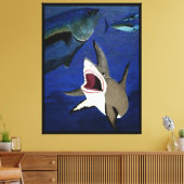 Gröner-Thunfisch-Angriff Leinwanddruck (Insitu (Wohnzimmer))