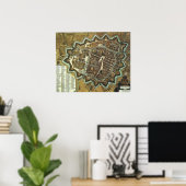 Groningen 1652 Karte Poster (Heimbüro)