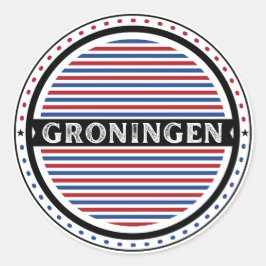 Groningen City Pride Emblem – Dutch Identity Runder Aufkleber
