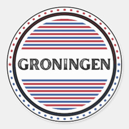 Groningen City Pride Emblem – Niederländische Iden Runder Aufkleber