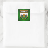 Groningen Flag Quadratischer Aufkleber (Tasche)