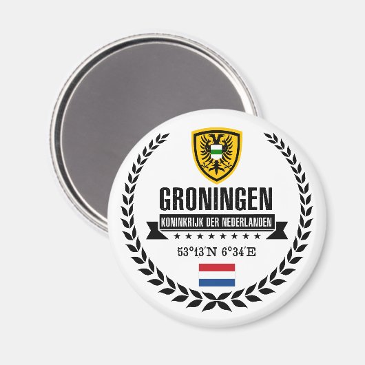 Groningen Magnet (Vorderseite/Rückseite)