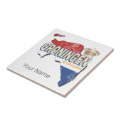 Groningen Netherlands Retro Map Vintag Fliese (Seite)