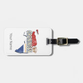 Groningen Netherlands Retro Map Vintag Gepäckanhänger (Vorderseite horizontal)