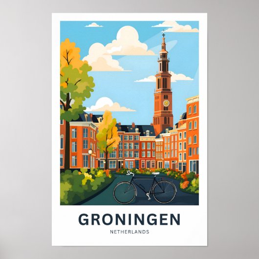 Groningen Netherlands Travel Print Poster (Vorne)