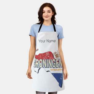 Groningen Niederlande Retro Karte Niederländisch V Schürze
