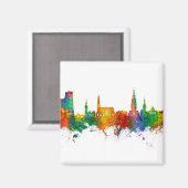 Groningen Niederlande Skyline Magnet (Vorderseite/Rückseite)