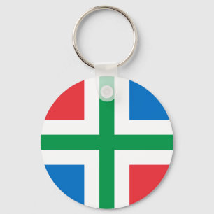 Groningen, niederländische Flagge Schlüsselanhänger