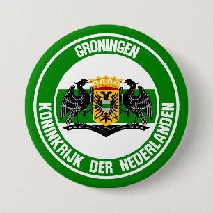 Groningen Round Emblem Button