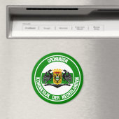 Groningen Round Emblem Magnet (In Situ (Geschirrspüler))