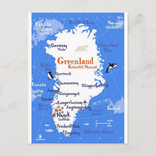 " Grönland: 2020/heute - Reisen und Sightseeing Postkarte (Vorderseite)