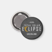 Grönland 2026 Eclipse Magnet (Vorderseite/Rückseite)