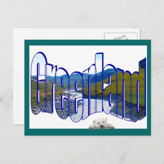 Grönland an der Spitze der Welt Postkarte (Vorne/Hinten)