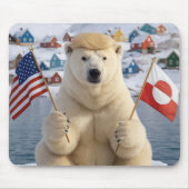 Grönland-Eisbär mit Trump-Frisur Mousepad (Vorne)