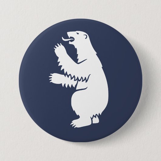 Grönland Eisbär Wappen Button (Vorderseite)