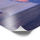 Grönland, Eisberg bei Sonnenuntergang. Fotodruck (Ecke)