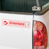 Grönland Flag Herz + Karte Autoaufkleber (Auf Lkw)
